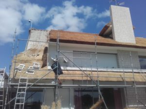 Pendant les travaux de remise à neuf